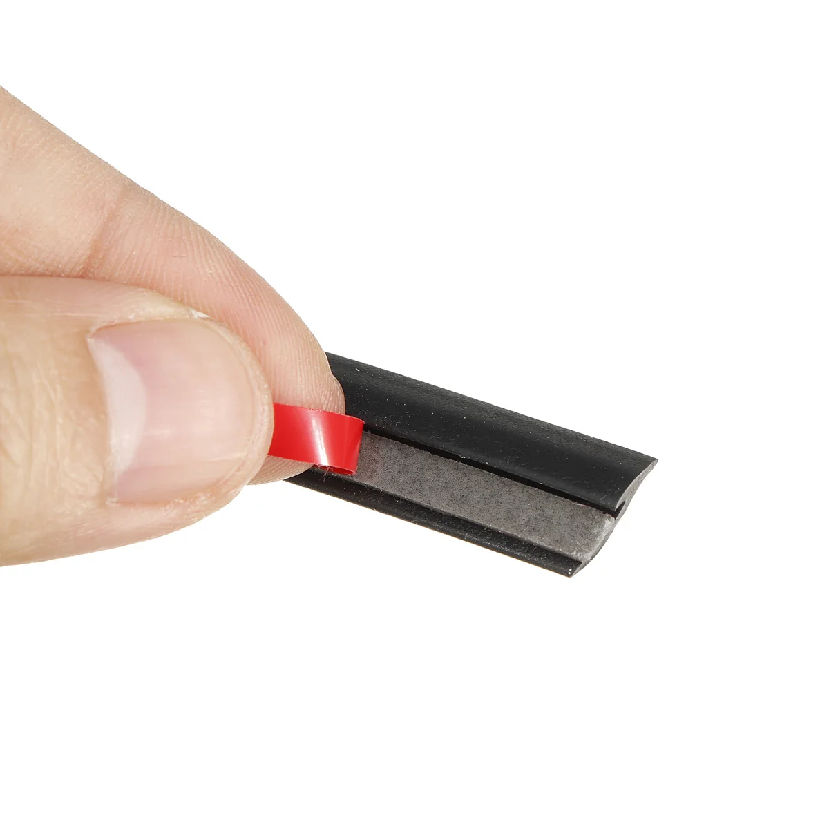 2M Slanted T-Type Car Door Gap Rubber Sealing Strip Sticker Seal Sound Insulation Weatherstrip Edge Sealant Black White