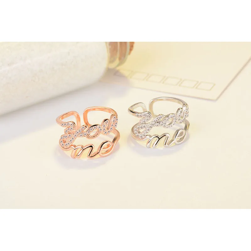 Золотое кольцо с надписью You &amp Me крошечное австрийскими кристаллами