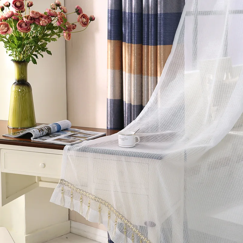 Пусеты современный минималистский Спальня Гостиная занавески шторы решетки