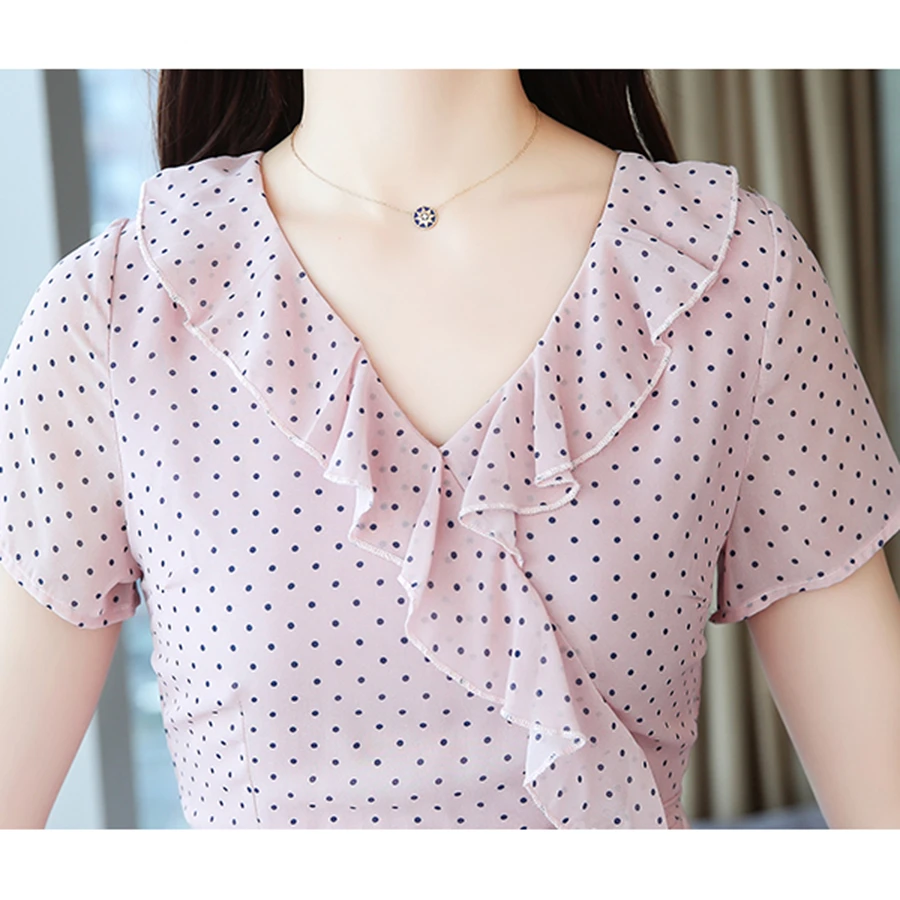 Плюс Размеры розовый пикантные пляжные сарафан миди летние Винтаж Dot шифон Boho Сладкий платья Элегантный Для женщин Bodycon Вечерние платья