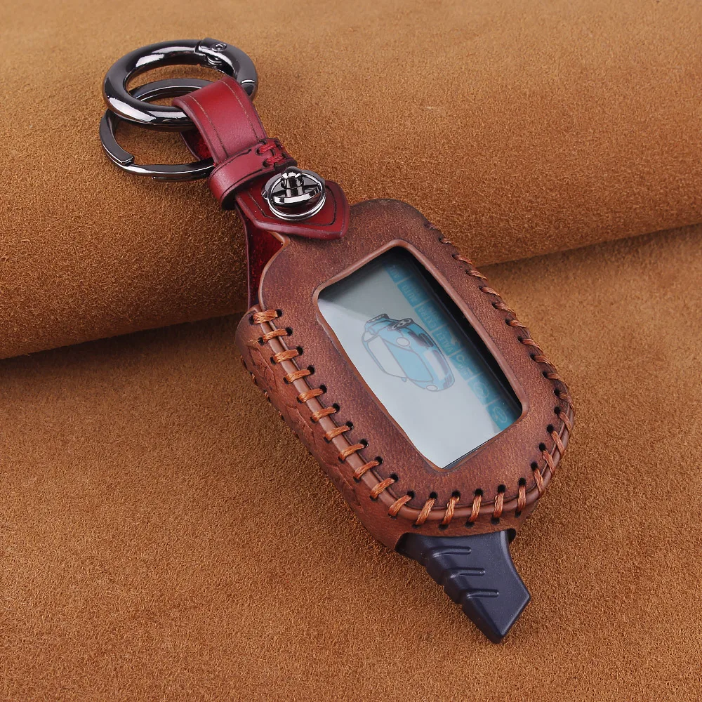 Кожаный чехол KEYYOU для ключей с 3 кнопками стайлинга автомобиля Starline B9 B6 A91 A61 Twage