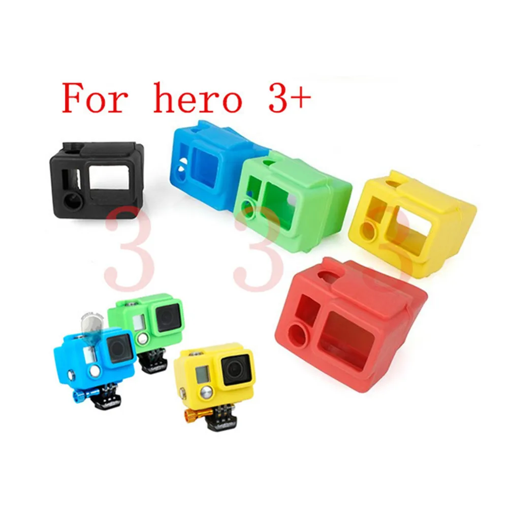 Suptig 5 цветов на выбор мягкий силиконовый резиновый чехол для Gopro Hero 3 + 4 аксессуары