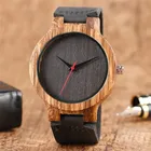 Часы наручные мужские кварцевые из натурального дерева и бамбука, шикарные, бу, с безчисленным циферблатом, чёрные