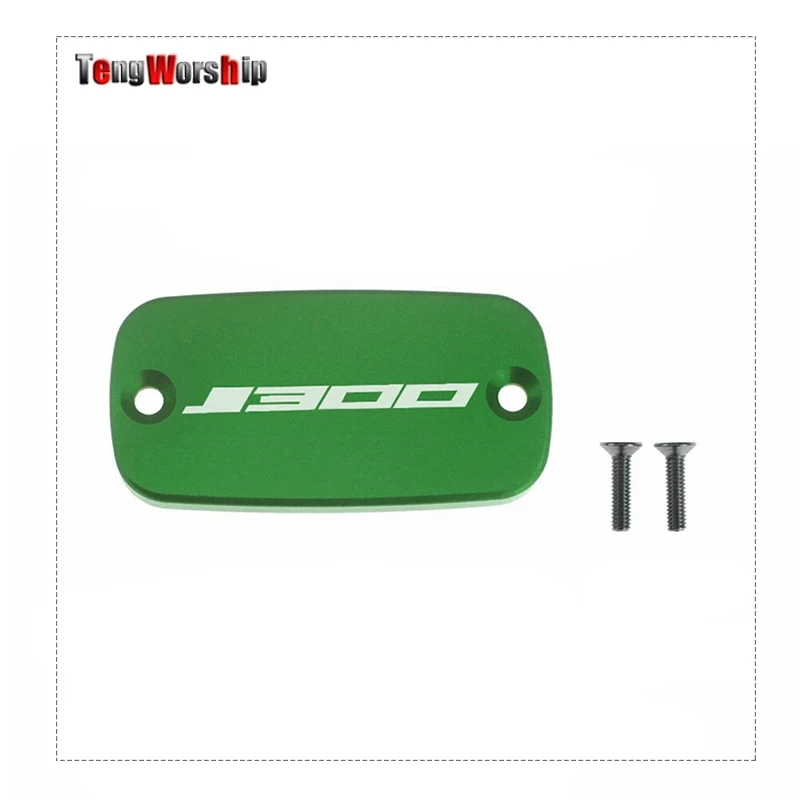 TENGWORSHIP CNC Aluminum Motorcycle Brake Fluid Fuel Reservoir Tank Cover Cap FOR Kawasaki J300 2014-2019 | Автомобили и