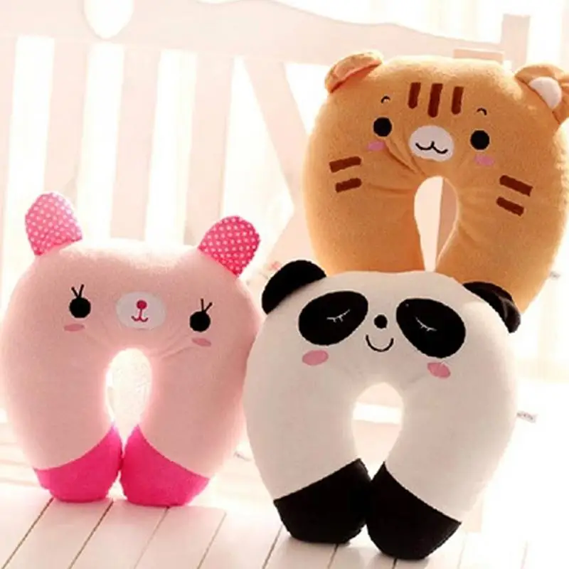 U фигурный плюшевый подушка для путешествий Мультяшные животные подголовник