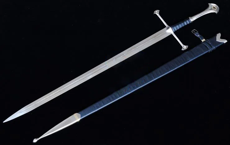 S1000 Властелин колец NARSIL Меч короля ELENDIL W/кожаные ножны 52"