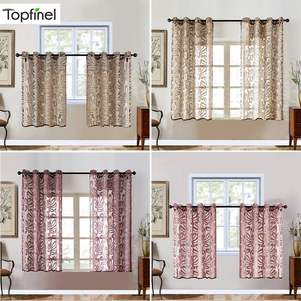 TopFinel, геометрические, современные, Короткие шторы, панели, жаккардовые, на дверь, занавески, Цветочный, домашний декор, отвесная панель, на окно, занавески