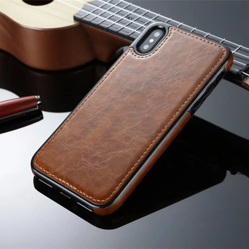 HengLiTai роскошный винтажный Магнитный чехол из искусственной кожи для Apple IPhone X Магнитный чехол для iPhone X Автомобильный держатель для телефона чехол