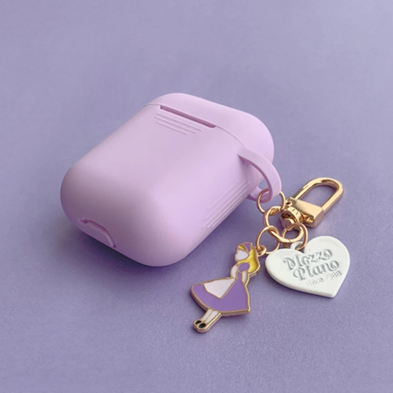 Девушка мультфильм милый силиконовый чехол для Apple аксессуары для airpods Bluetooth чехол для гарнитуры наушников коробка украшение крышка брелок