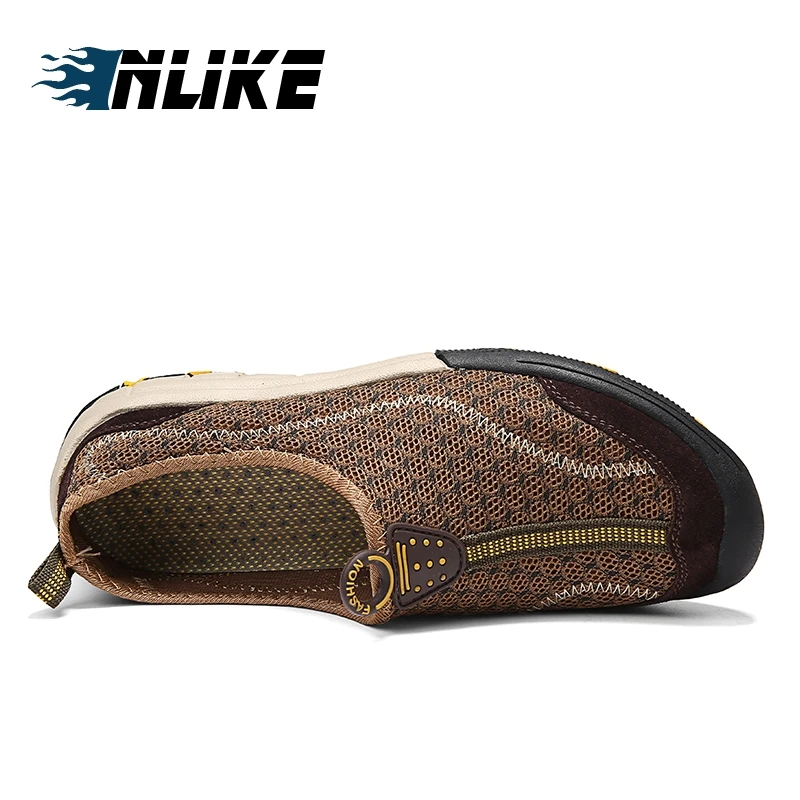 INLIKE/летние модные водонепроницаемые мужские сандалии пляжная обувь на плоской