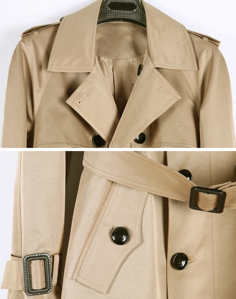 Minglu протектор хаки длинные Стиль Мужская ветровка класса люкс одноцветное