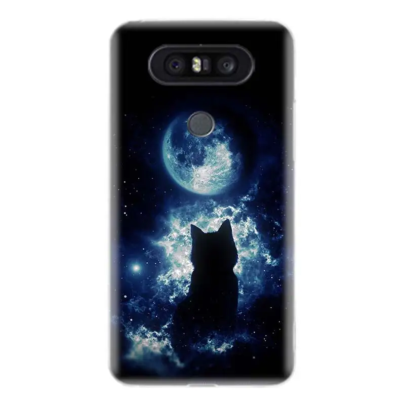 Кот космонавт прочный мягкий ТПУ чехол для телефона LG V40 G6 G7 Q6 Q8 Q7 G5 G4 V30 V20 V10 K8 K10 2018