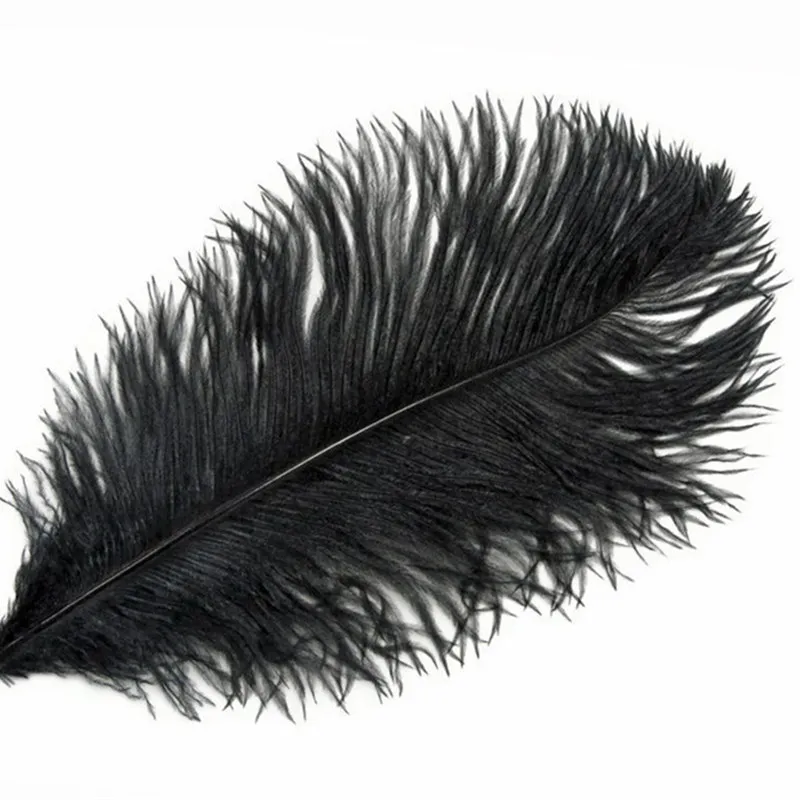Черные перышки страуса 15-70 см 10-200 шт