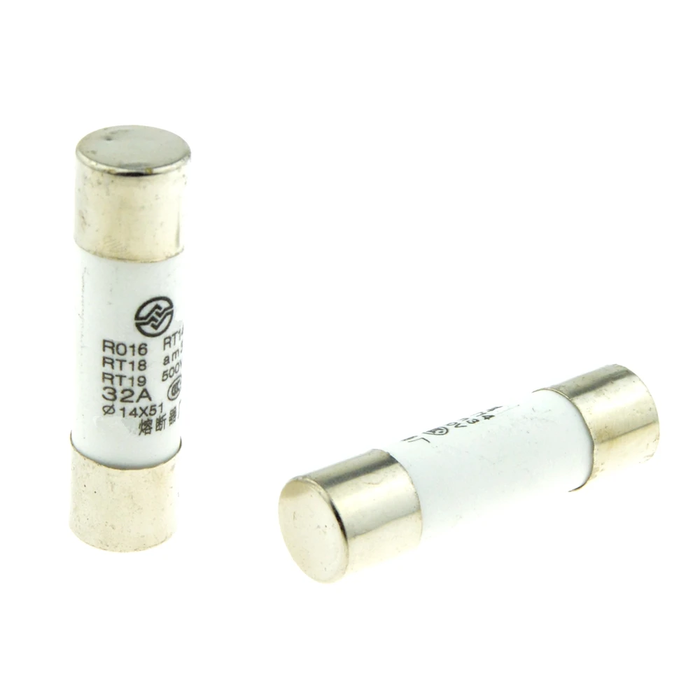2 шт. предохранители 380 В 500 10 А 20 32 40 63 14x51 мм 14*51 мм|fuse link|ceramic fusecylindrical fuse link |