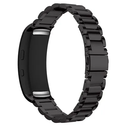 Черный Роскошный ремешок из нержавеющей стали на запястье для samsung Galaxy gear fit 2 Smart Смарт часы браслет для gear fit 2 ремешок - Цвет: Черный