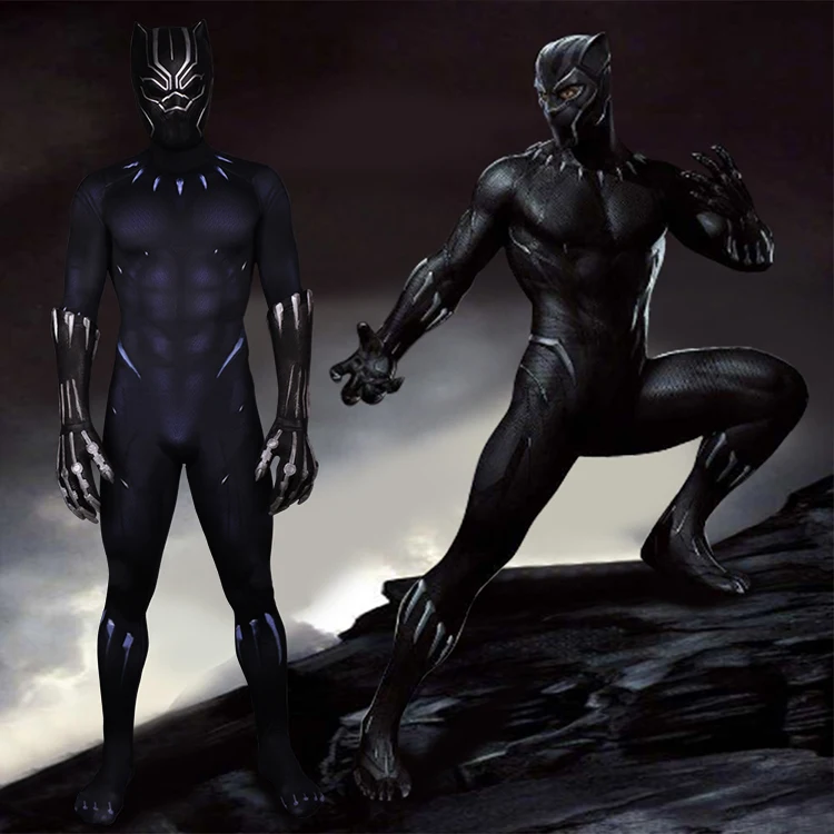 2018 Черная пантера воин боевой костюм Комикса Marvel hero дышащий и красивый