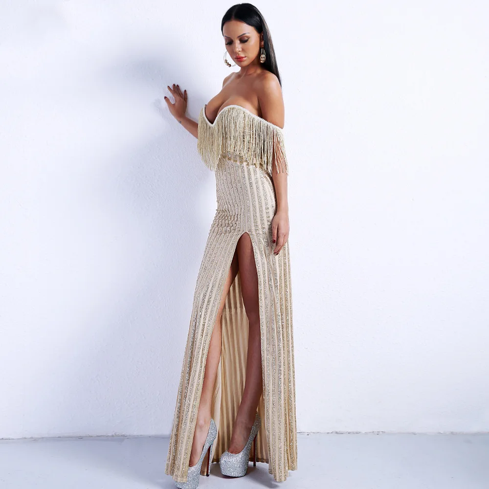 Знаменитости Элегантное Длинное Платье пикантная обувь для ночного клуба Модные