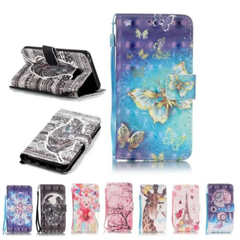 3D Bling бумажник держатель Сова кожаный флип чехол для телефона Samsung Galaxy S4 S5 S7 S6 Edge Plus