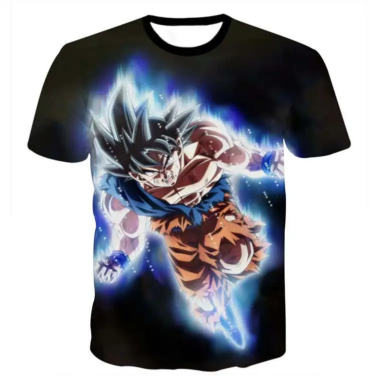 Dragon Ball Z футболки мужские летние 3D принт Супер Saiyan Goku черные Zamasu Vegeta Dragonball
