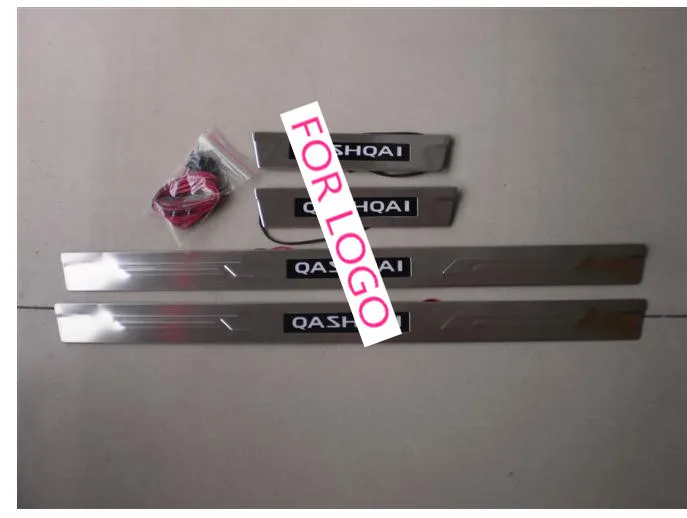 Для Nissan QASHQAI 2008 до 2012 J10 до J11 светодиодный Добро пожаловать педаль Накладка порога крышка автомобиля Стайлинг авто аксессуары
