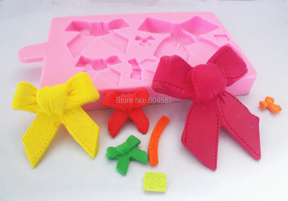 Супер большой бант помадка формы для торта Мыло шоколадная форма кухни выпечки DIY