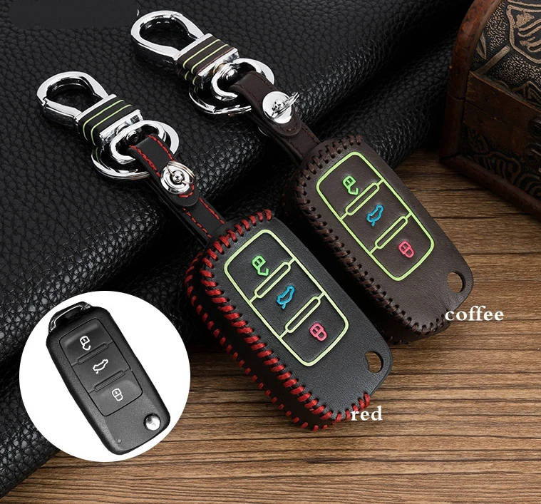 Подарок Автомобильный светящийся чехол для ключей VW T ROC Golf 7 MK7 Touran sportgen GT Tiguan Passat B5