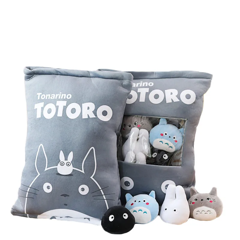 a bag of totoro plush toys 8 pcs my neighbour soft doll stuffed cartoon anime animal kids pillow | Игрушки и хобби