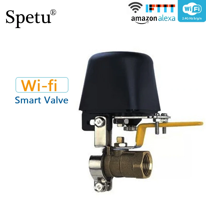 Spetu умный Wi-Fi водяной клапан умный дом автоматизация системы газовый клапан контроль воды 12 В 1A работа с Alexa и Google Home