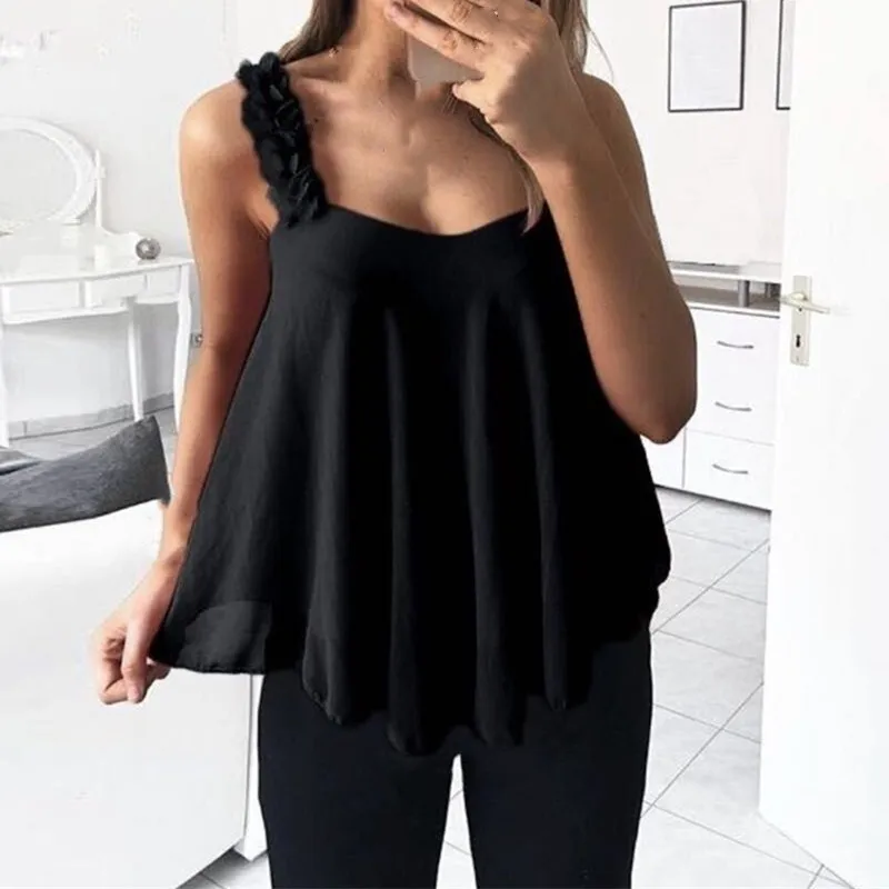 Женский сексуальный жилет без рукавов Женская майка с аппликацией большие