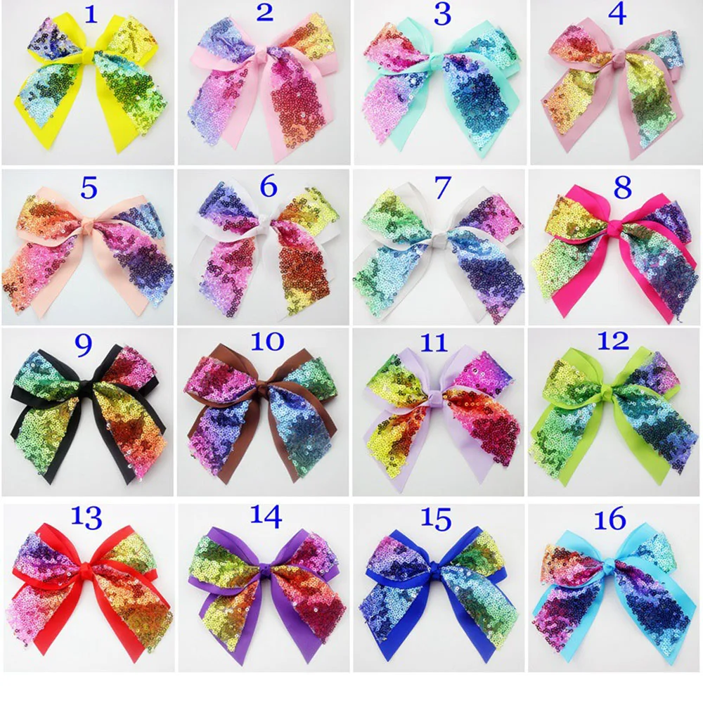 

30pcs/lot , rainbow sequin bow ,hair sequin bow for headband headwear hair fashion accesories hot sale headwear