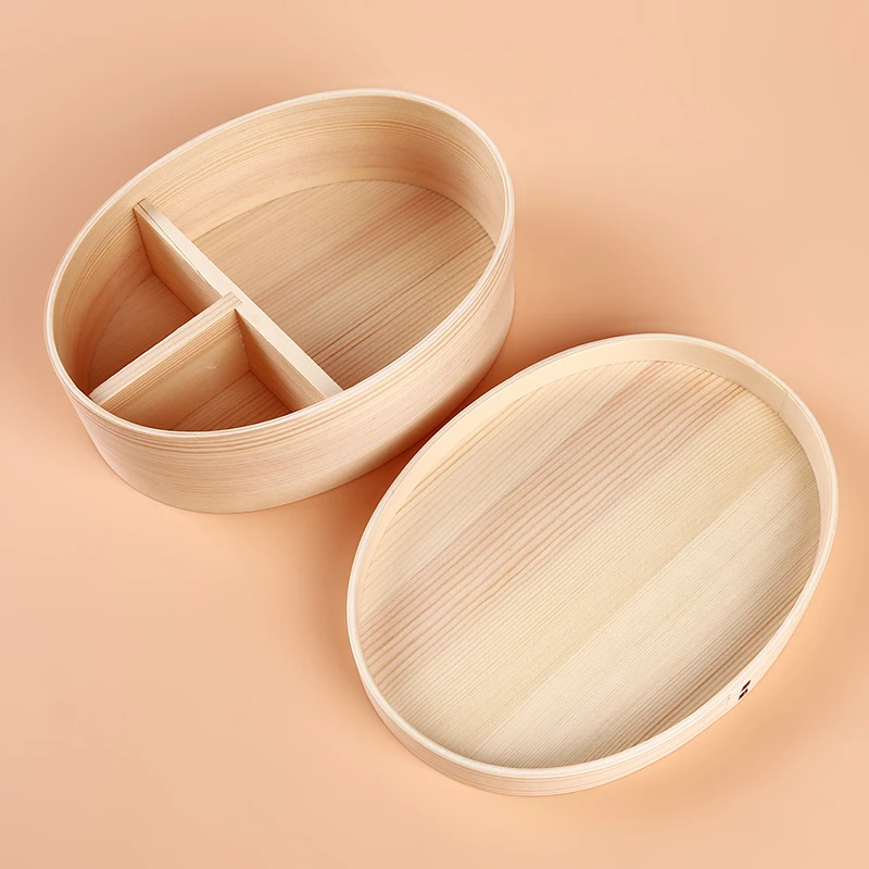 1 layer A 1/2 слой деревянная коробочка для обедов японский стиль Bento коробки Портативный Пикник Дети Студенты пищевой контейнер кухонный аксессуары - Цвет: 1 layer A