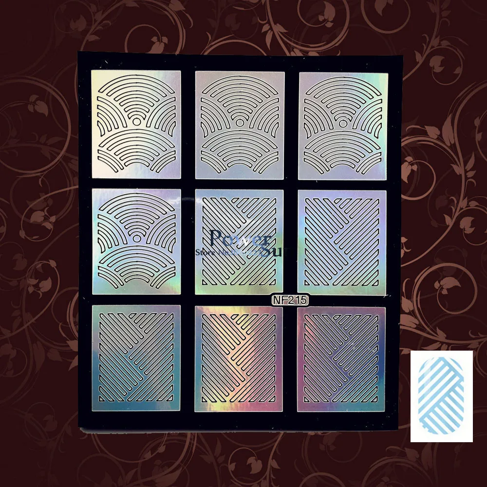 1 шт. очаровательные Инструменты для укладки ногтей наклейки трафареты PNF215