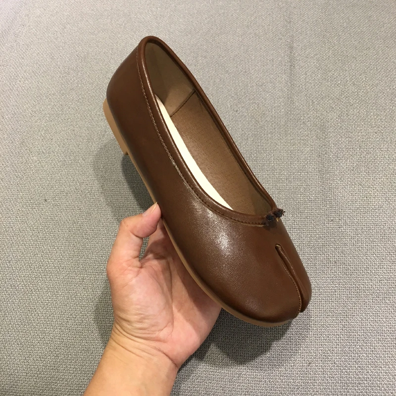Cowleather Trotters toe туфли без каблуков мюли женские летние лоферы в ретро-стиле японский ниндзя клип носком Дамы flipflops дизайнерские тапочки слайды
