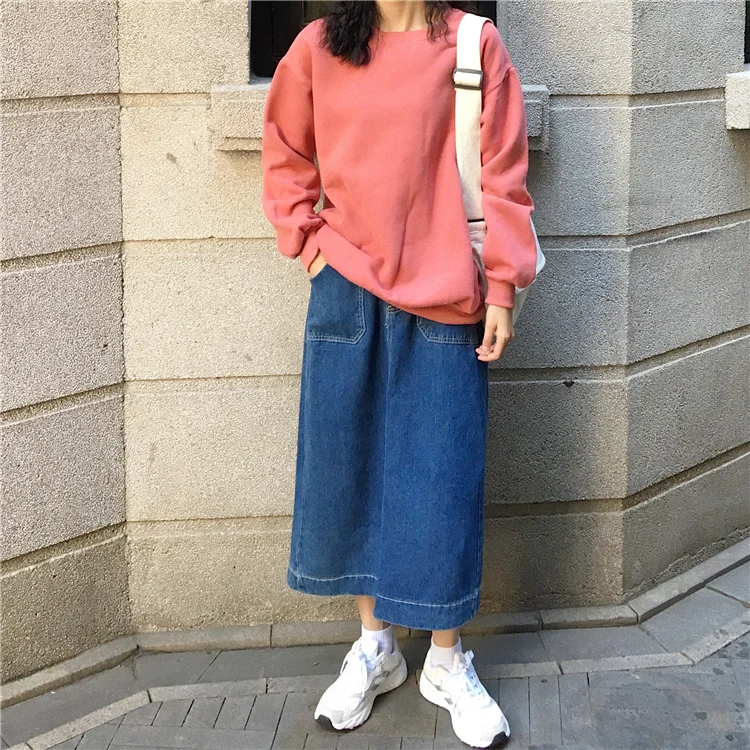 Jielur 12 однотонные толстовки Джерси женские Зимние флисовые корейские Harajuku толстовки женские Kpop Kawaii черные розовые женские s пуловеры