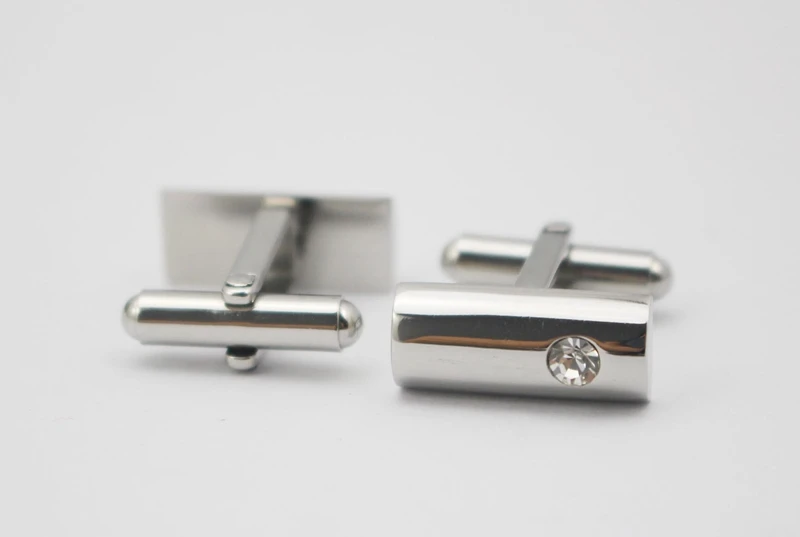 Блестящий серебряный цвет 316L запонки из нержавеющей стали Королевский