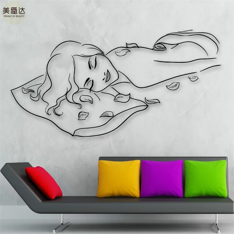 Наклейка на стену Виниловая наклейка горячая сексуальная девушка Фотофон спа