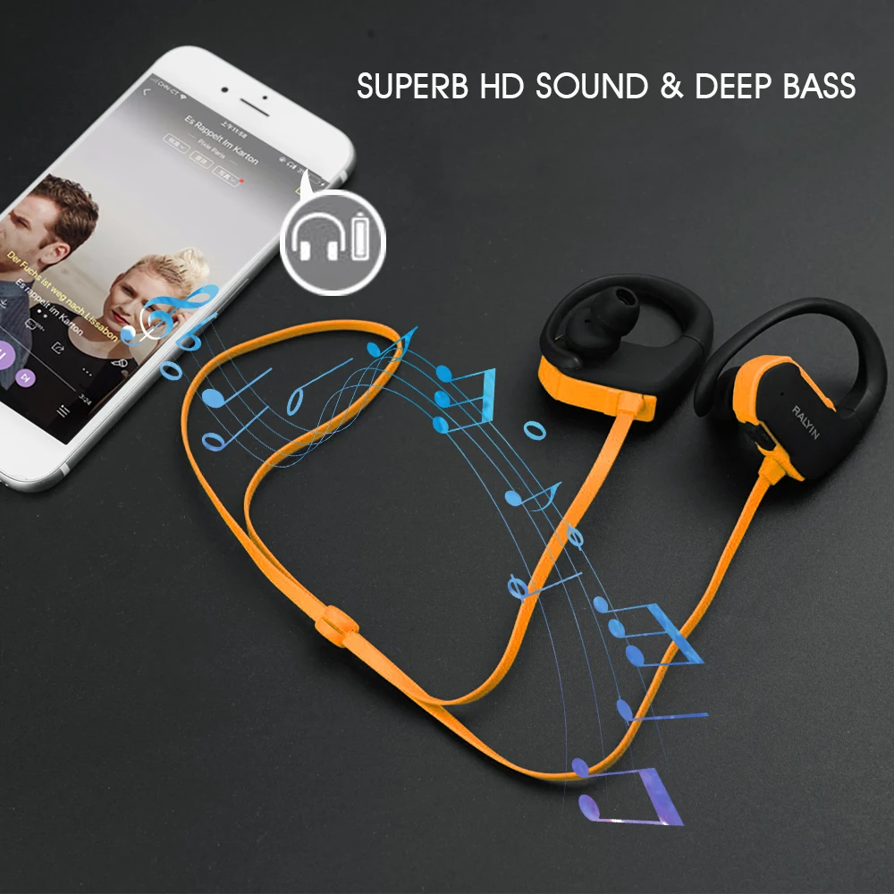 Ralyin M8 Беспроводные наушники Bluetooth 5 0 220 мАч батарея IPX7 Водонепроницаемая Для xiaomi