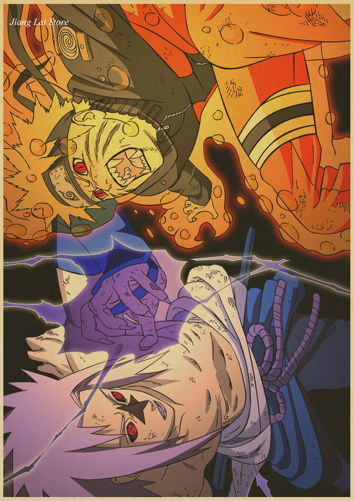 Винтаж Ретро аниме постер аниме постеры Uzumaki постер Naruto Luffy Wanted цельный Бар Кафе домашний декор наклейка на стену - Цвет: H217