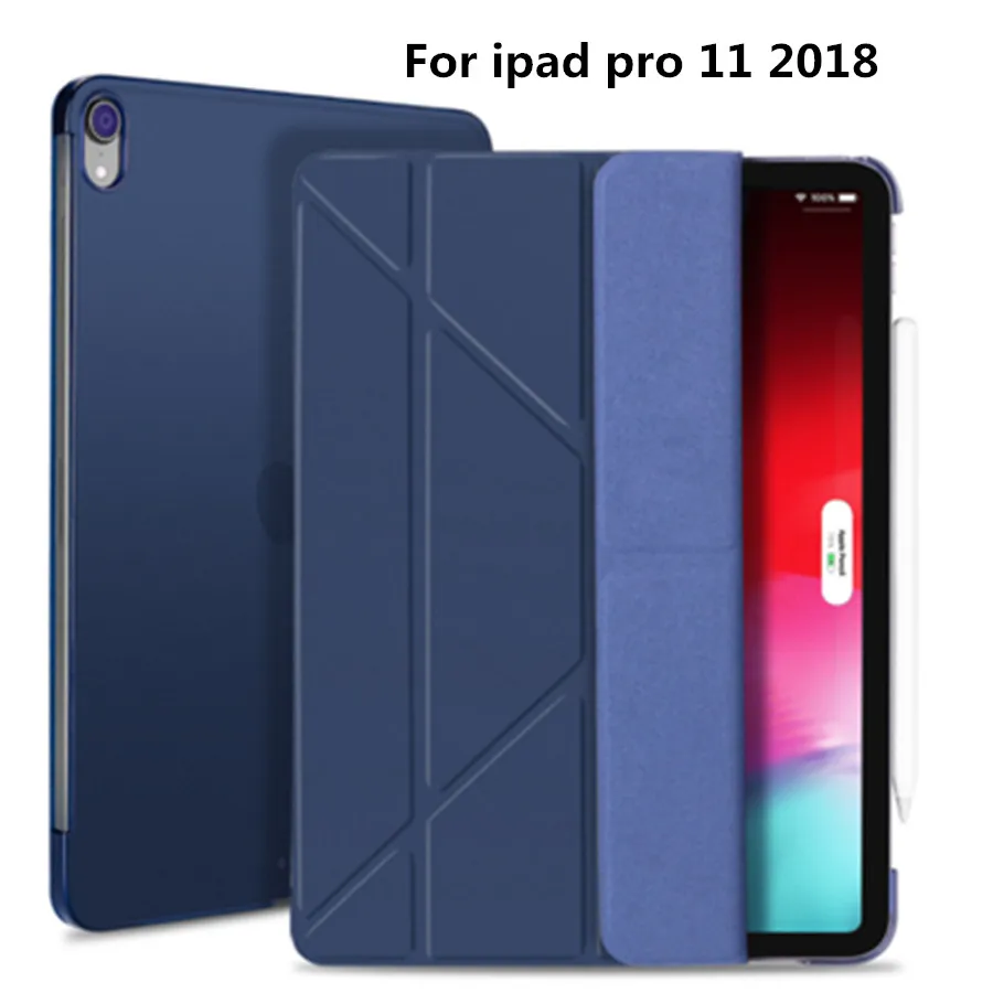 Чехол для ipad pro 11 2018 умный чехол подставка из искусственной кожи мягкий защитный