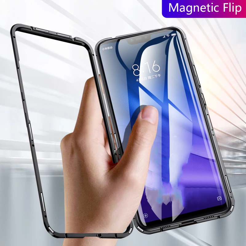 Magnetic Case For Xiaomi Redmi Note 7 6 5 Pro Clear Glass Cover Frame Coque Funda Mi 8 Lite 9 SE Phone |
