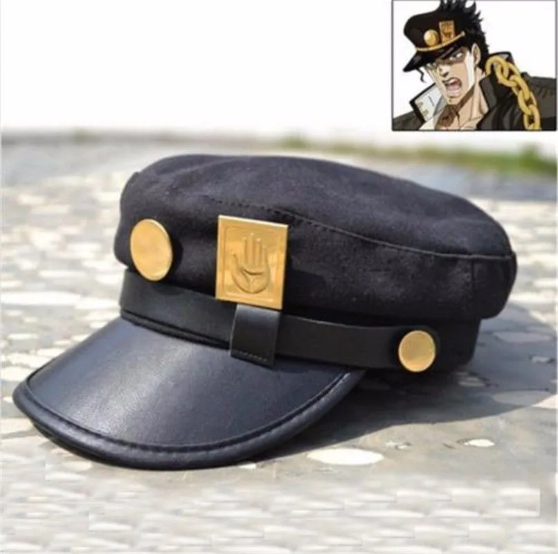 Аниме JoJo's Необычные Приключения Jotaro Kujo Joseph армейские военные JOJO шапка+ значок анимация вокруг подарки