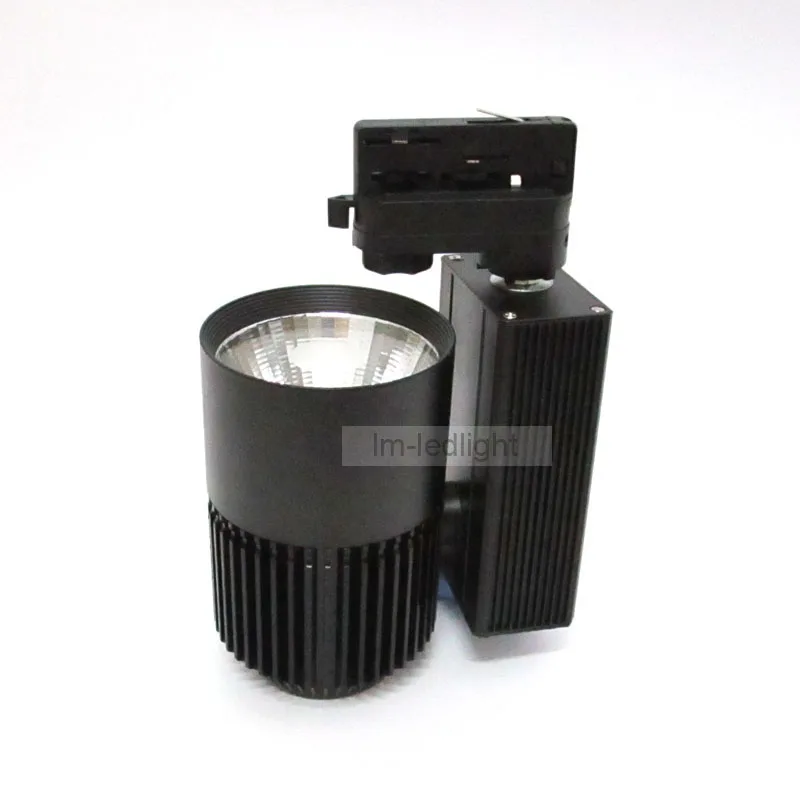 30 Вт cob трек лампа 4 провода 3 фазы в черный белый освещение focos Винтаж пятно led rail