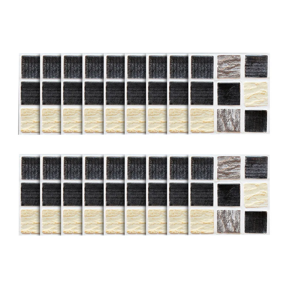 18 шт. черная мраморная мозаичная плитка наклейка настенная мебельная