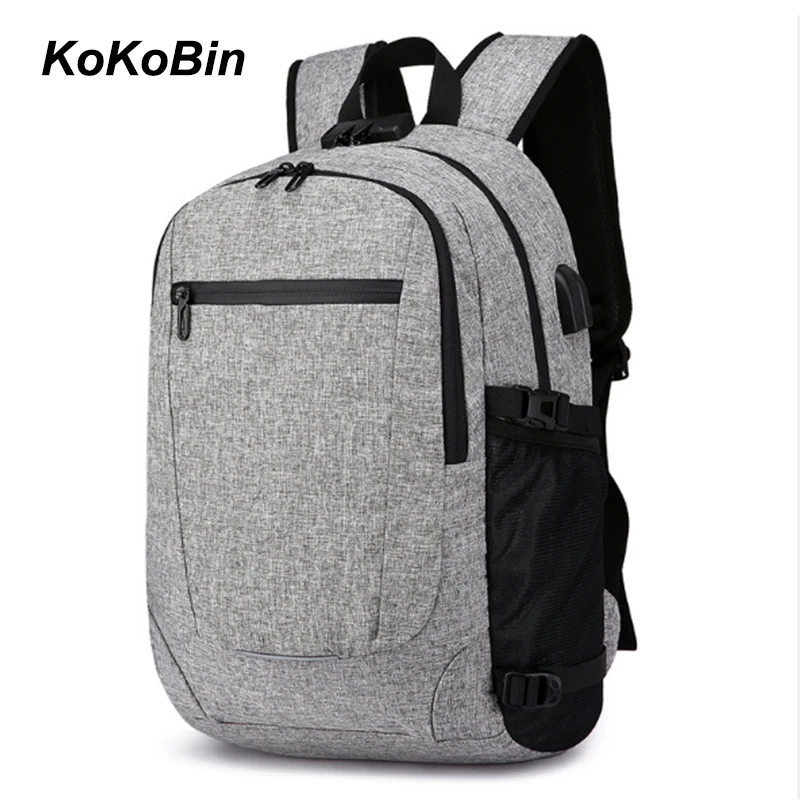 KoKoBin Мужская мода рюкзак дорожные сумки компьютер рюкзаки USB интерфейс женские и