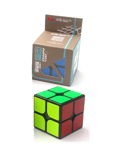black 2x2 магический куб, оригинальная коробка, Профессиональная игра, скоростной куб, головоломка, игрушка для детей, развивающие игрушки - Цвет: black