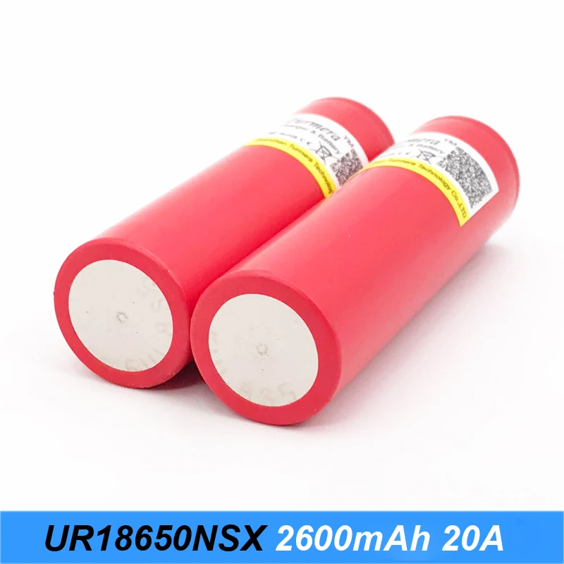 18650 оригинальный аккумулятор Turmera для Sanyo UR18650NSX 2600 мАч 20A 3 7 в электронного