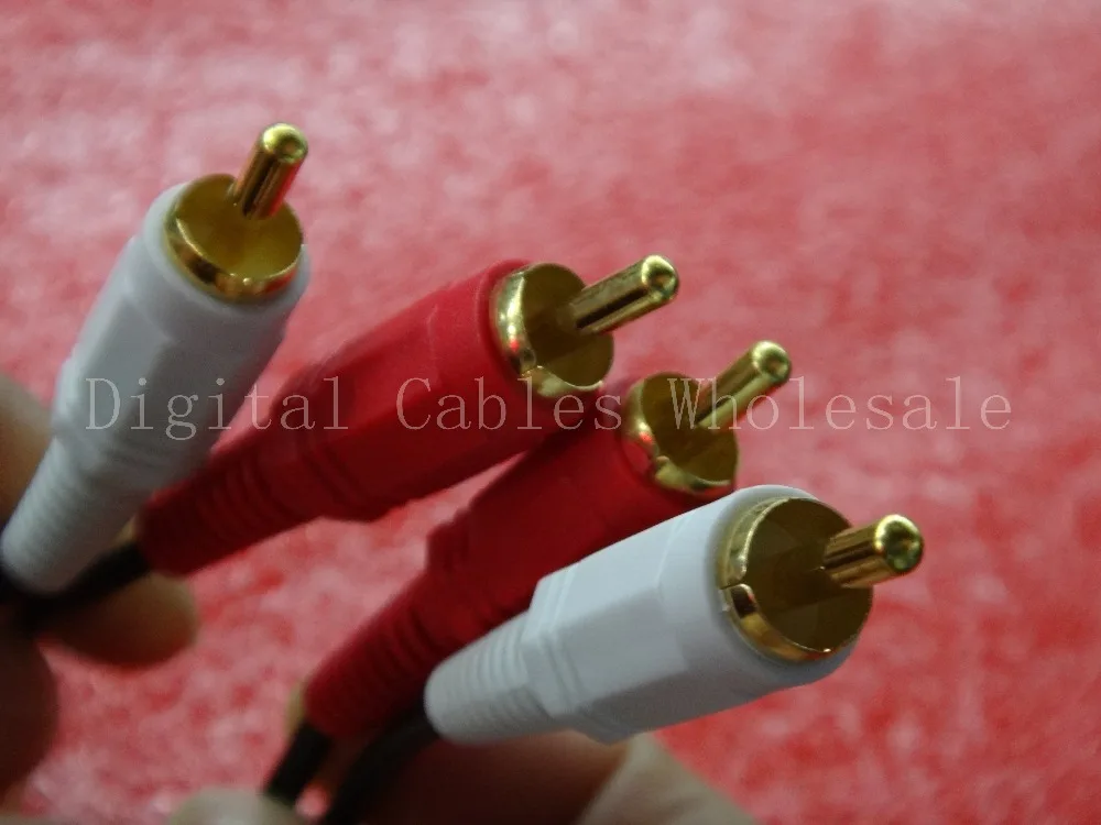 Оптовая продажа 2RCA штекер мужской аудио видео Расширенный av-кабель шнур для DVD HDTV