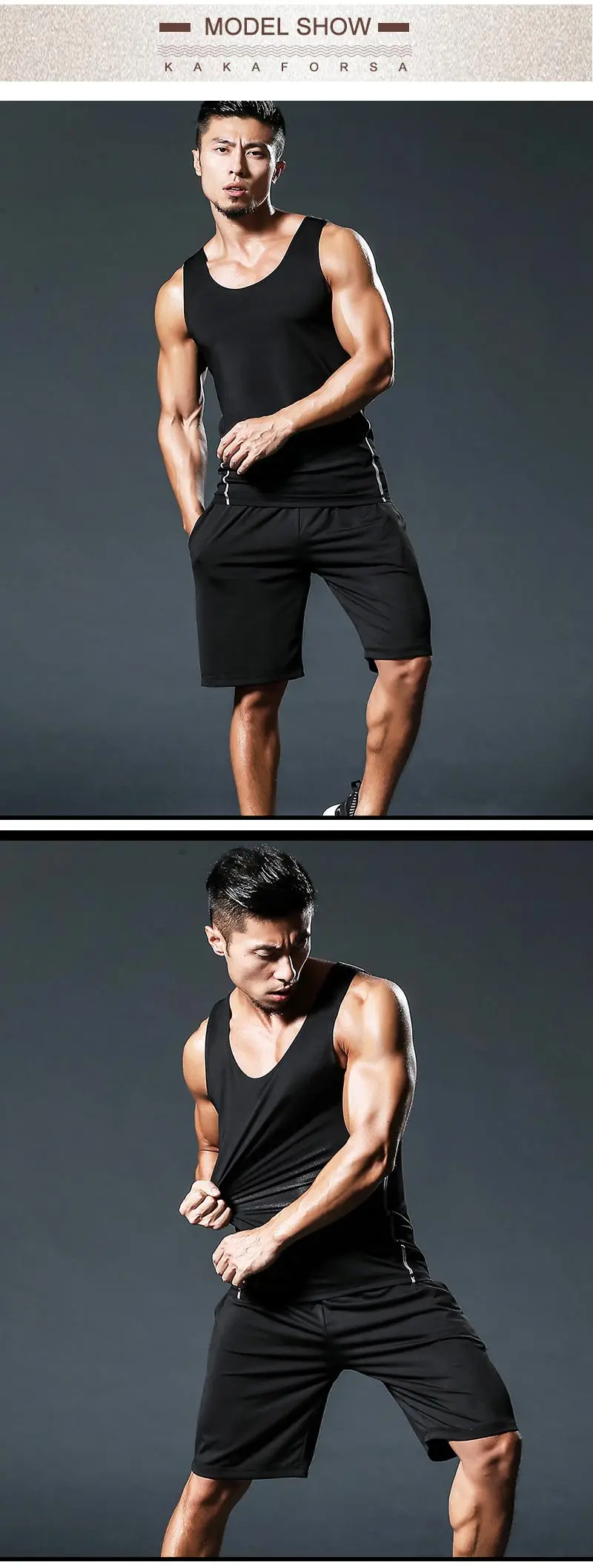 Kakaforsa Compression Men Sport Suits Quick Dry Running sets Clothes Sports Joggers Training Gym Fitness Tracksuits Running Set