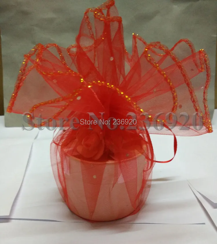 50 шт./лот 42 см (внешний размер) Красивый Свадебный поставщик пряжа Свадебная сумка