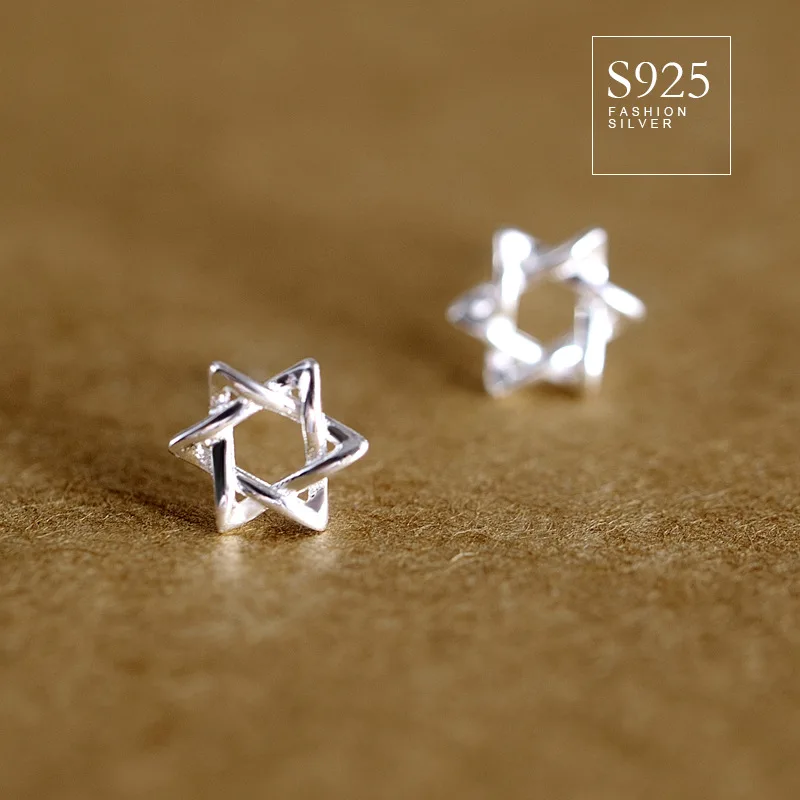 Серьги svhexagram из стерлингового серебра 925 пробы с антиаллергенным темпераментом